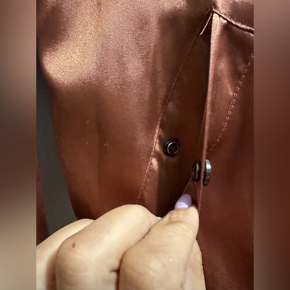 Misguided Grace Bronze Satin Bomber Jacket - Picture 10 of 11